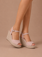 Women's Espadrille Wedge Sandals – Elegant Suede Summer | Areleon