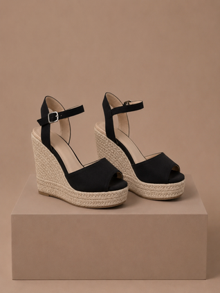 Women's Espadrille Wedge Sandals – Elegant Suede Summer | Areleon