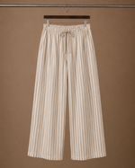 Women's Striped Trousers – Lightweight Relaxed Wide Leg | Areleon