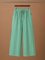 Women's Striped Trousers – Lightweight Relaxed Wide Leg | Areleon