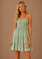 Women's Smocked Mini Dress – Tiered Summer Casual | Areleon