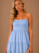 Women's Smocked Mini Dress – Tiered Summer Casual | Areleon