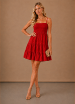 Women's Smocked Mini Dress – Tiered Summer Casual | Areleon