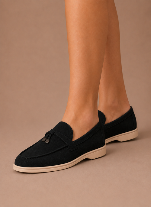 Women's Suede Penny Loafers – Classic Elegant Slip-On | Areleon