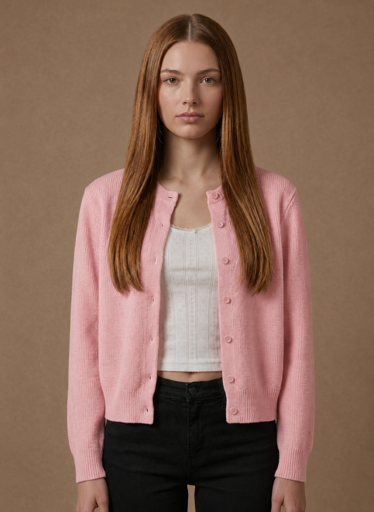 Women's Cropped Knit Cardigan – Lightweight Spring Layer | Areleon