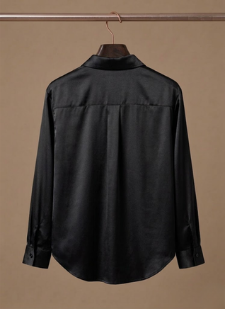 Women's Satin Blouse – Long Sleeve Elegant Button Shirt | Areleon