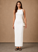 Women's Sleeveless Maxi Dress – Slim Fit Textured Summer | Areleon