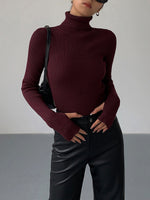 Jennifer Ribbed Turtleneck Sweater