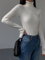 Jennifer Ribbed Turtleneck Sweater