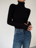 Jennifer Ribbed Turtleneck Sweater