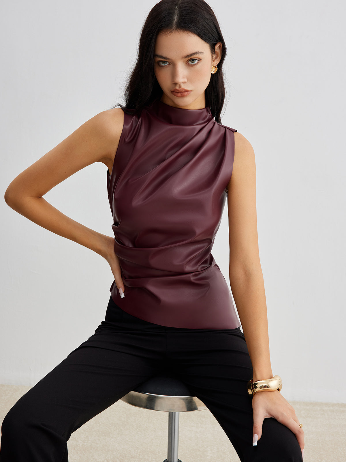 Franziska High-Neck Sleeveless Top