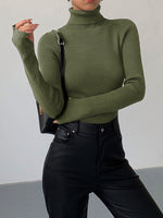 Jennifer Ribbed Turtleneck Sweater