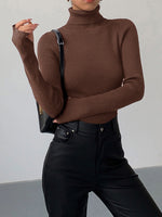 Jennifer Ribbed Turtleneck Sweater