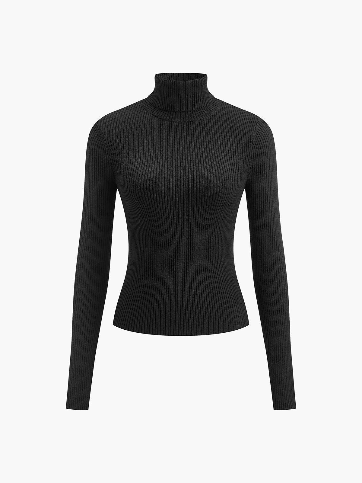 Jennifer Ribbed Turtleneck Sweater