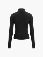 Jennifer Ribbed Turtleneck Sweater