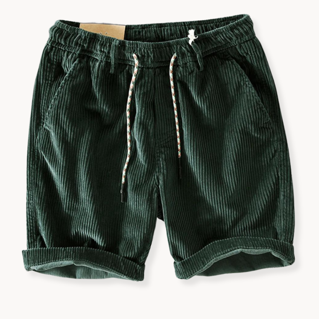 Elias Elastic Waist Drawstring Casual Shorts