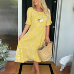 Aisha | Relaxed Tiered Midi Dress