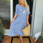 Aisha | Relaxed Tiered Midi Dress