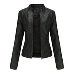Kirsten Faux Leather Zip Biker Jacket