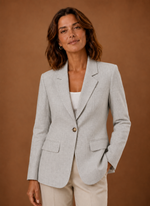 Women's Tailored Blazer - Single-Button Long-Sleeve Jacket | Areleon