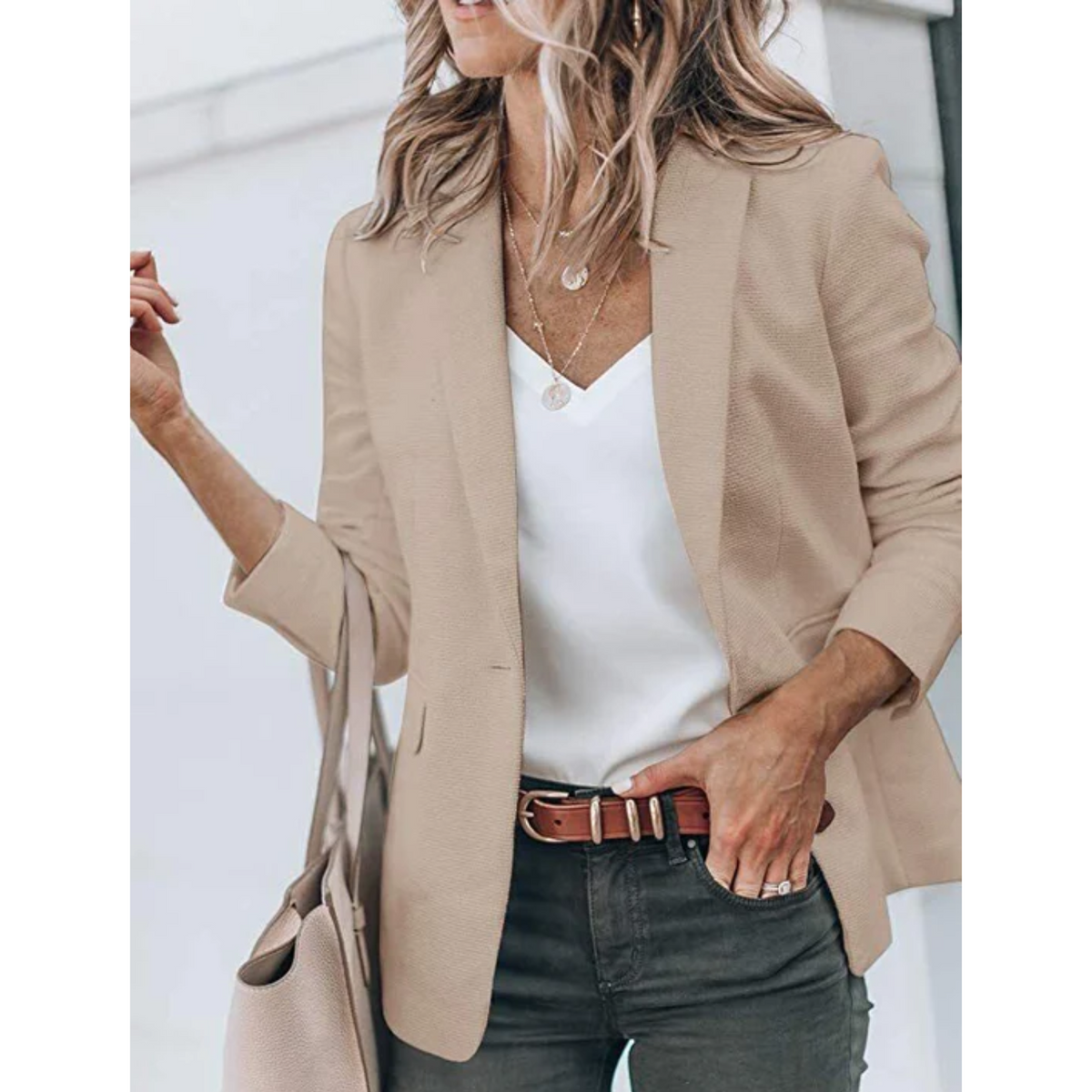 Jacqueline Casual Open-Front Office Blazer