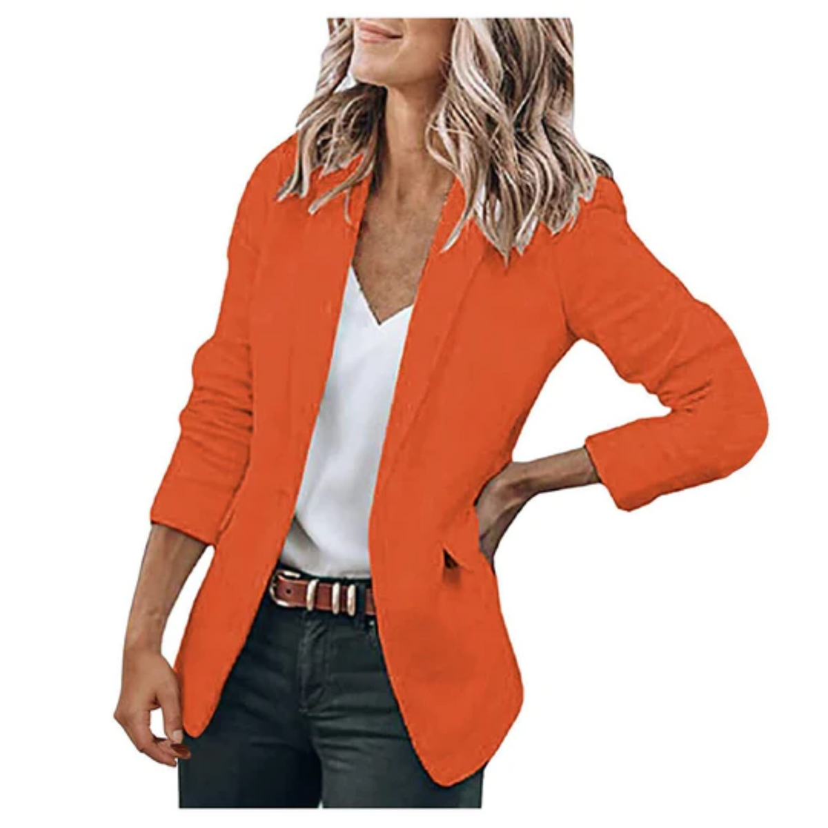 Jacqueline Casual Open-Front Office Blazer