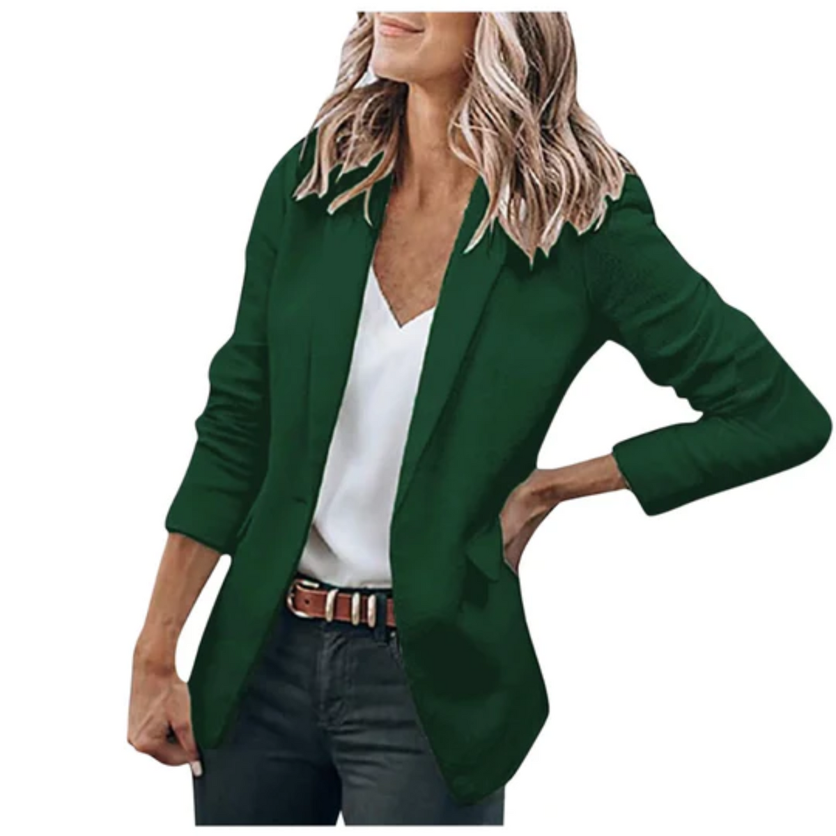 Jacqueline Casual Open-Front Office Blazer