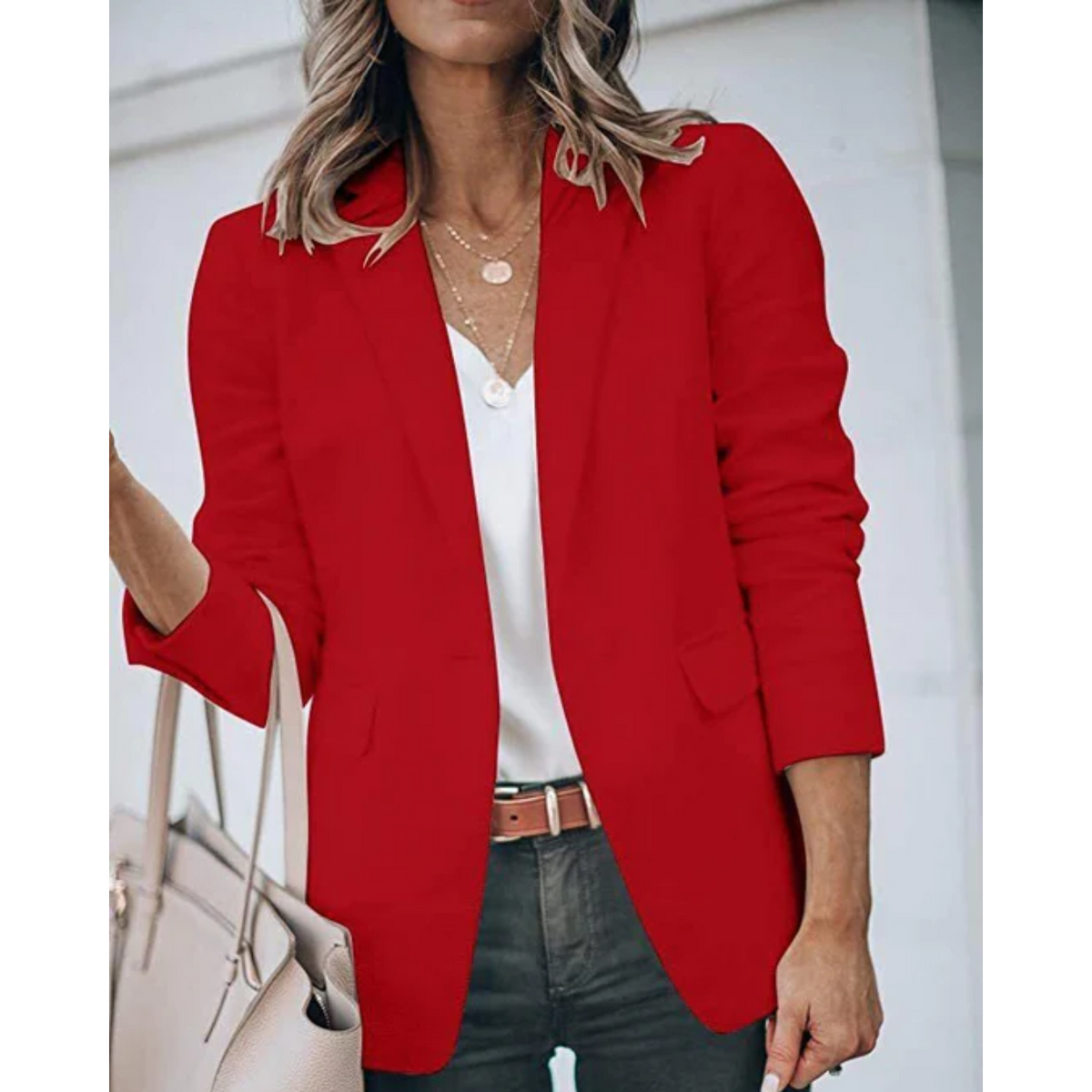 Jacqueline Casual Open-Front Office Blazer