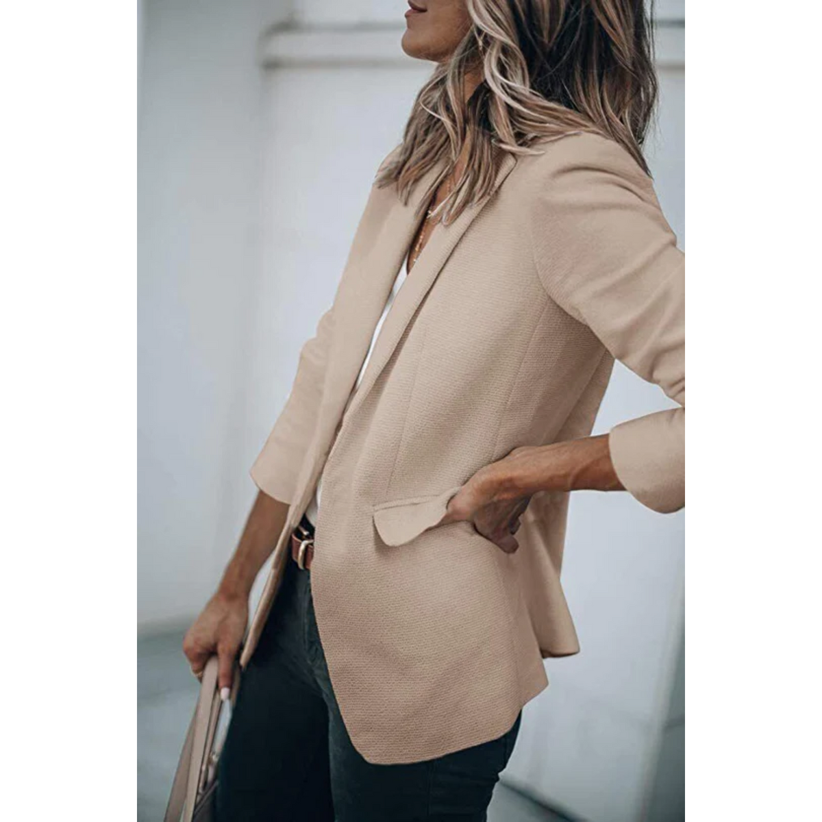 Jacqueline Casual Open-Front Office Blazer