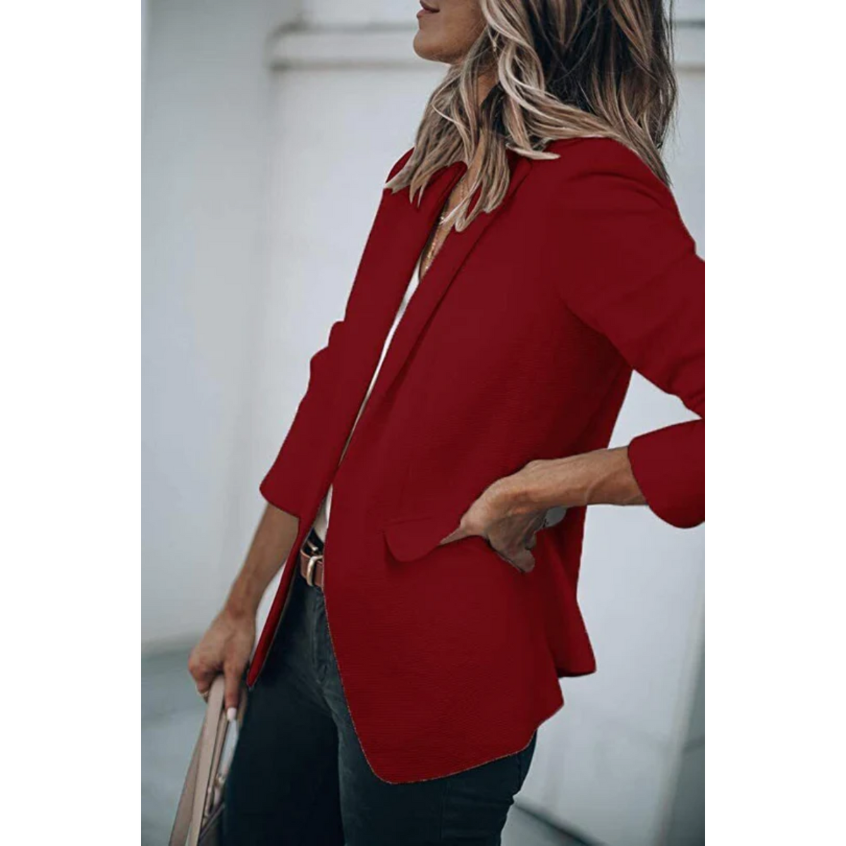 Jacqueline Casual Open-Front Office Blazer
