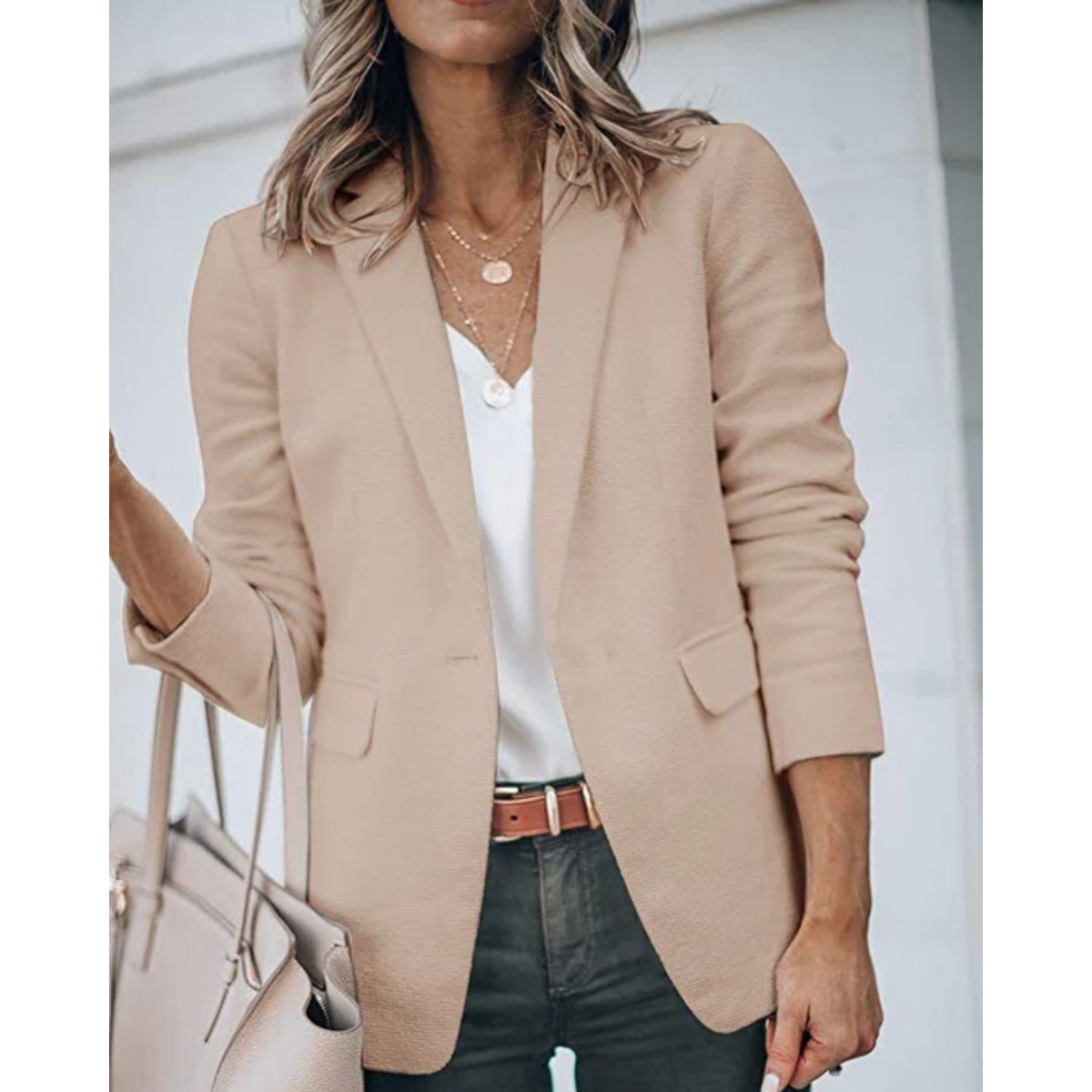 Jacqueline Casual Open-Front Office Blazer