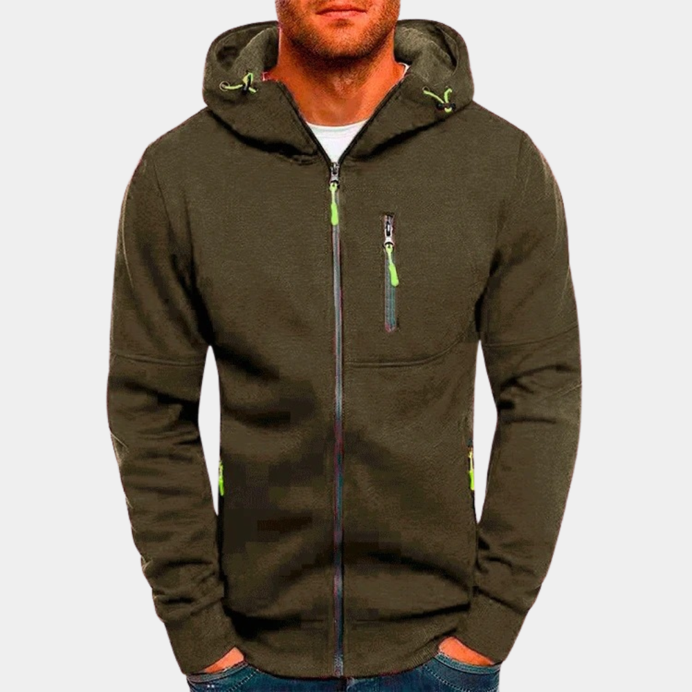 Karl Casual Zip-Up Hoodie