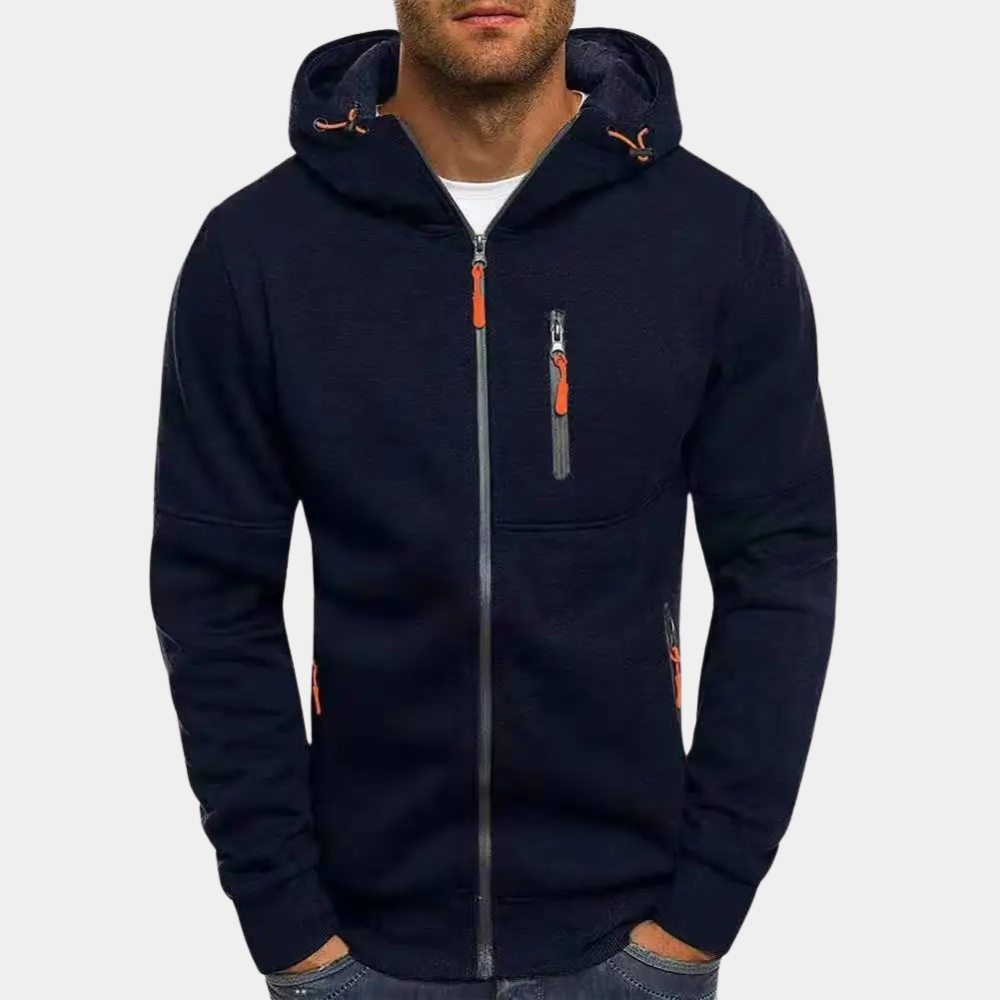 Karl Casual Zip-Up Hoodie
