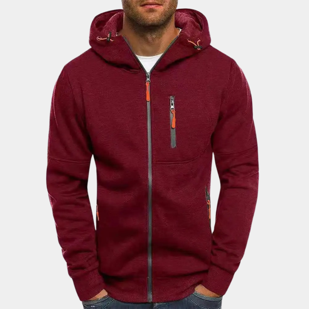 Karl Casual Zip-Up Hoodie