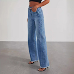 Pauline Vintage Wash Wide-Leg Straight Jeans