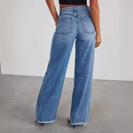 Pauline Vintage Wash Wide-Leg Straight Jeans