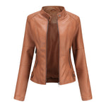 Kirsten Faux Leather Zip Biker Jacket
