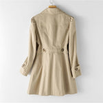Gabriela Classic Long Button-Front Trench Coat