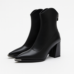 Angela Pointed Toe Heeled Ankle Boots