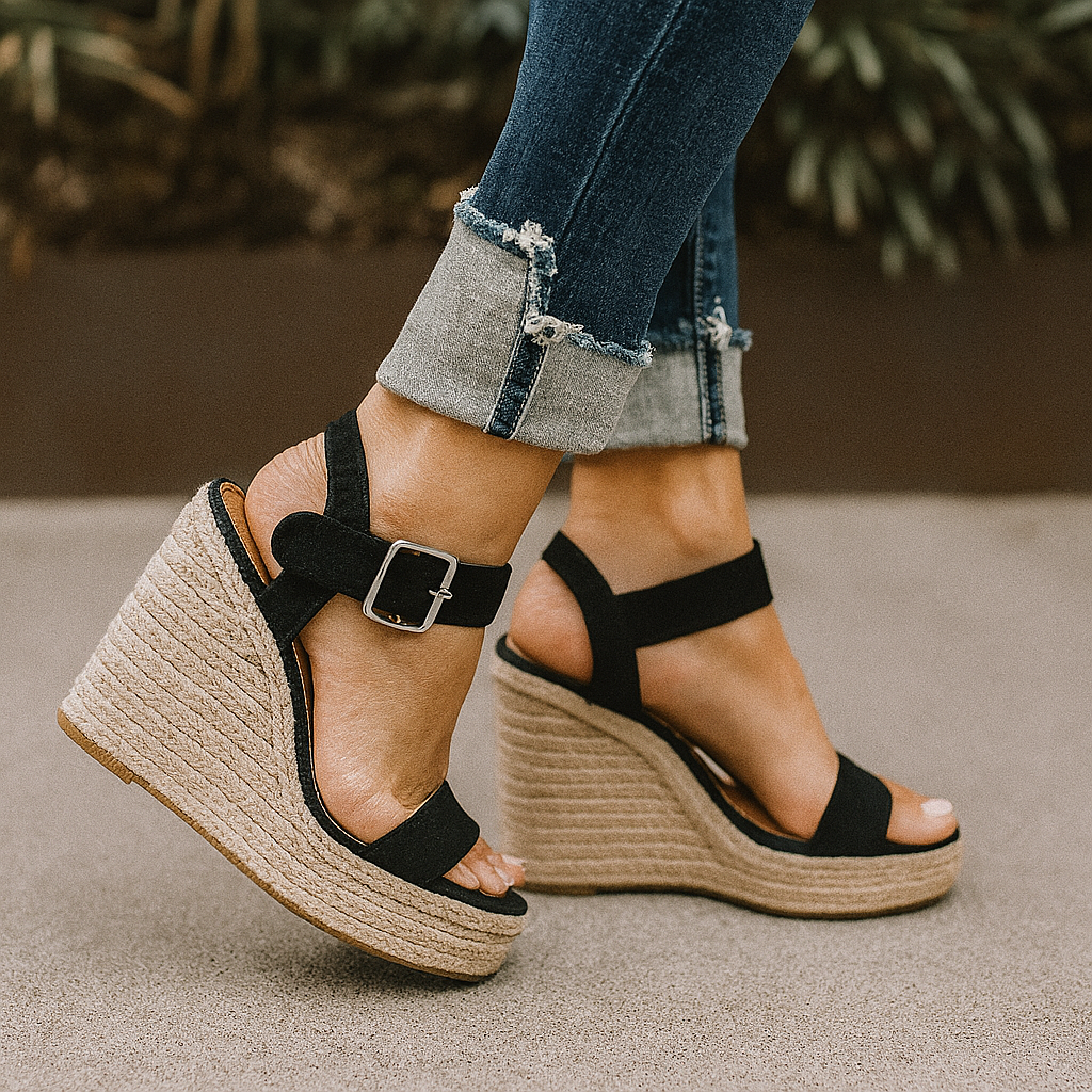 Jasmin Spring Open-Toe Wedge Sandals