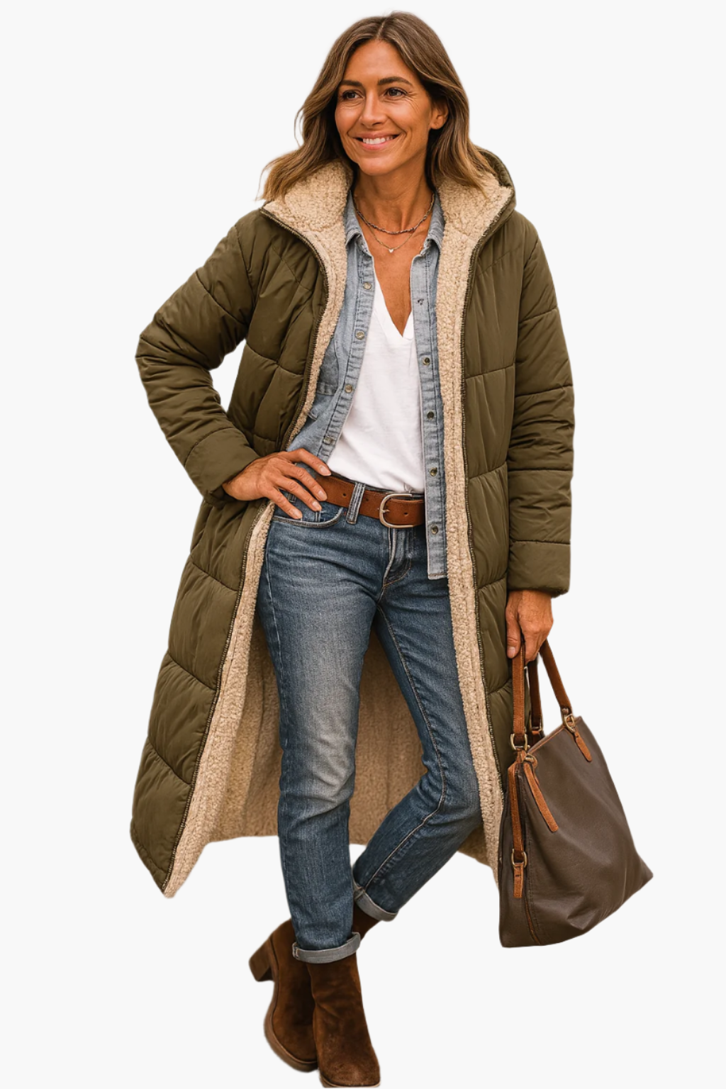 Angela Hooded Longline Puffer Jacket