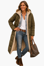 Angela Hooded Longline Puffer Jacket