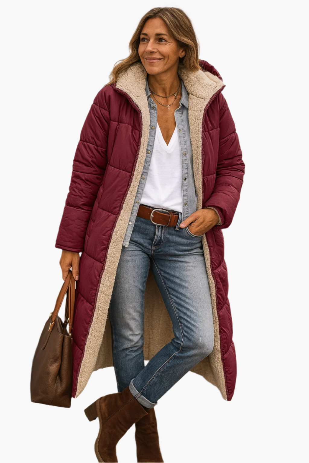 Angela Hooded Longline Puffer Jacket