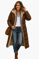 Angela Hooded Longline Puffer Jacket
