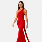Lara One-Shoulder Halter Maxi Dress