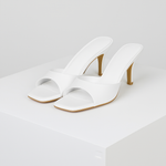 Square-Toe Mule Heels – Open Toe Dress Heels | Savona