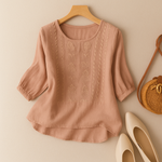 Jessica Embroidered Round Neck Blouse