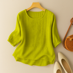 Jessica Embroidered Round Neck Blouse