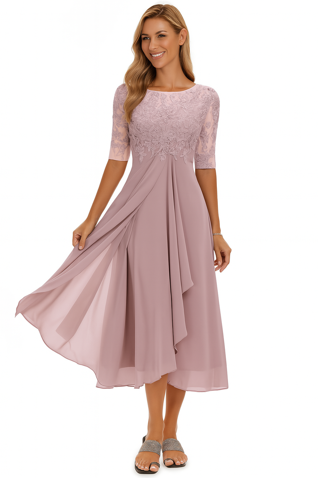 Greta A-Line Summer Midi Dress