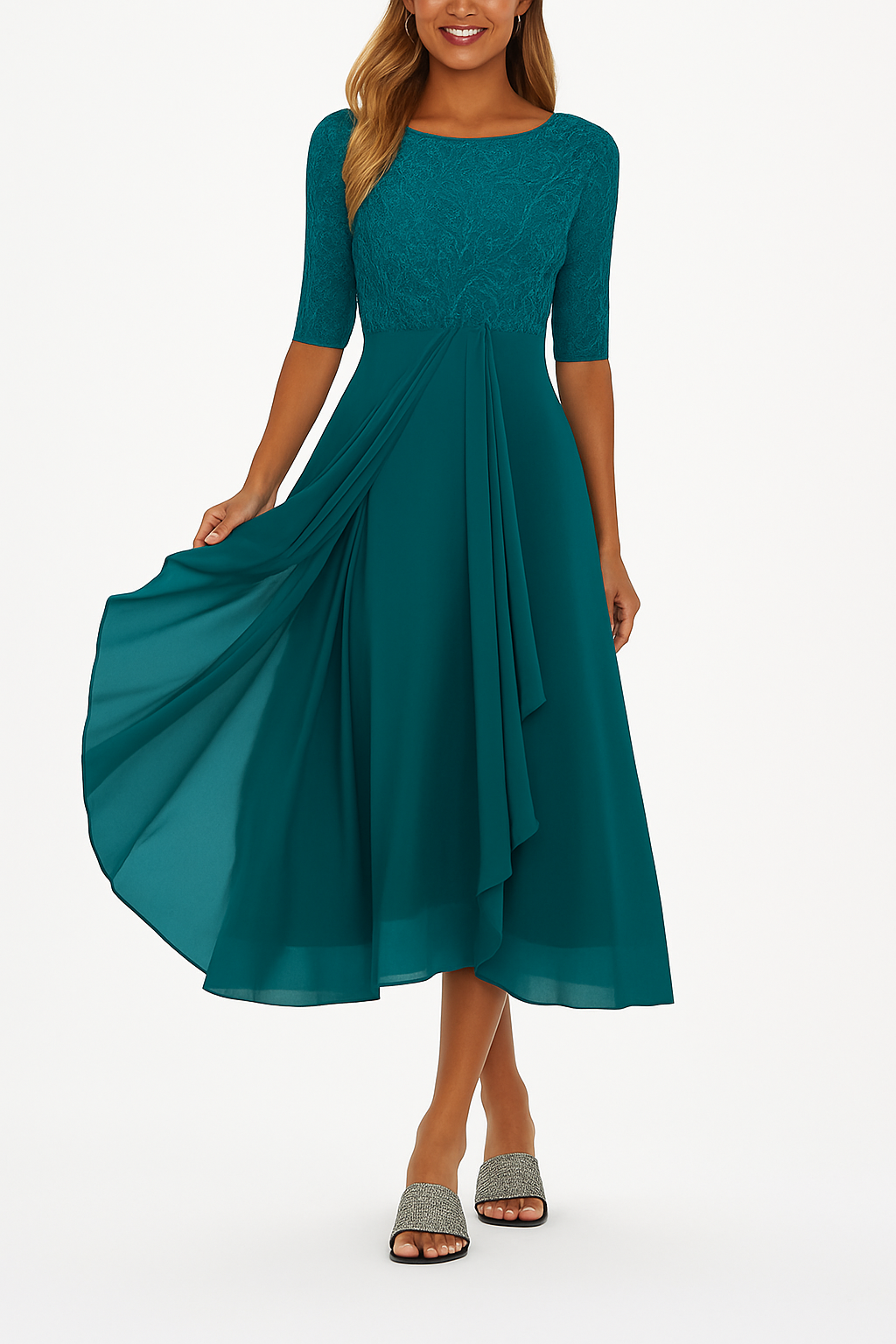Greta A-Line Summer Midi Dress